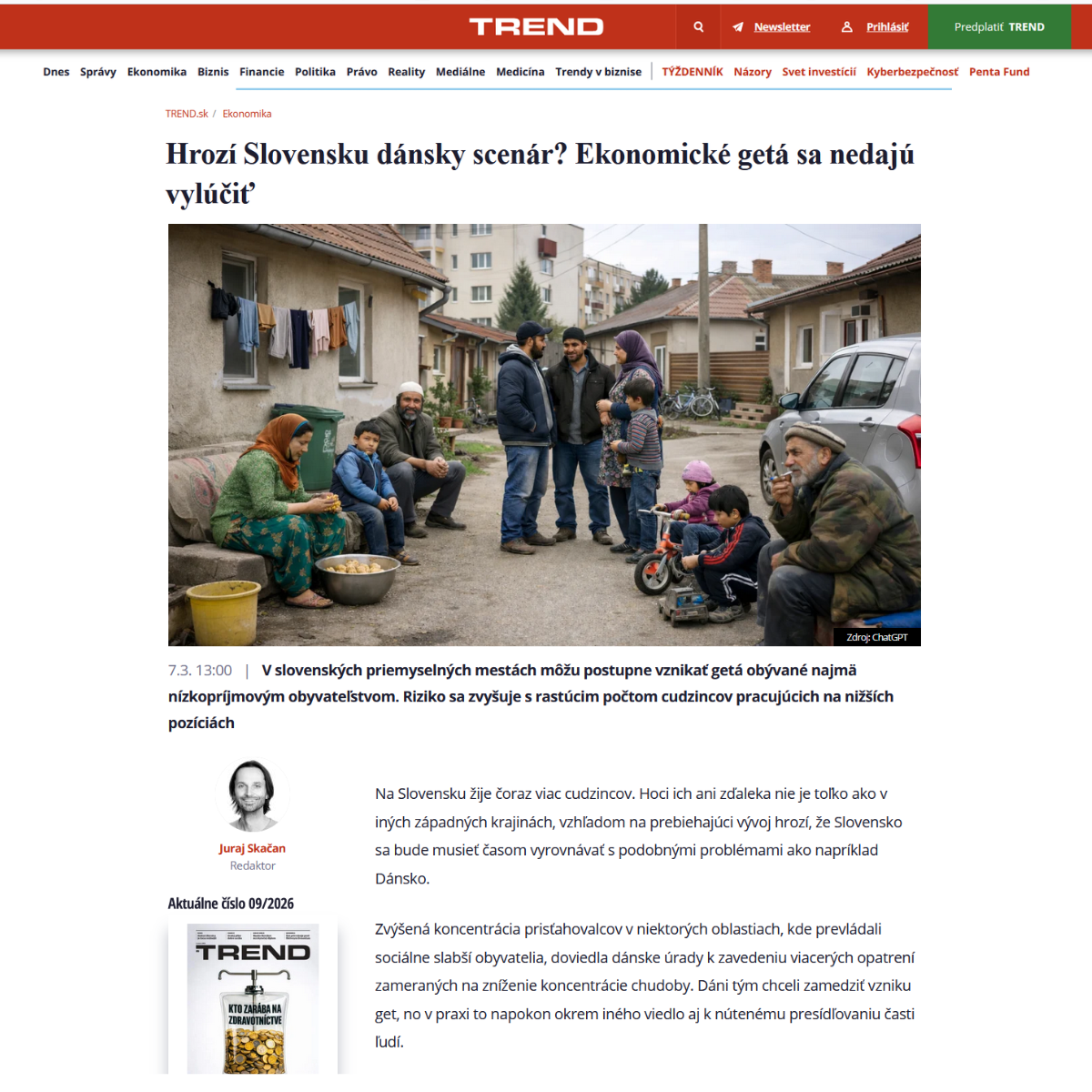 CELSI Scientific Director Martin Kahanec Comments on Migrant Integration Risks in TREND Magazine