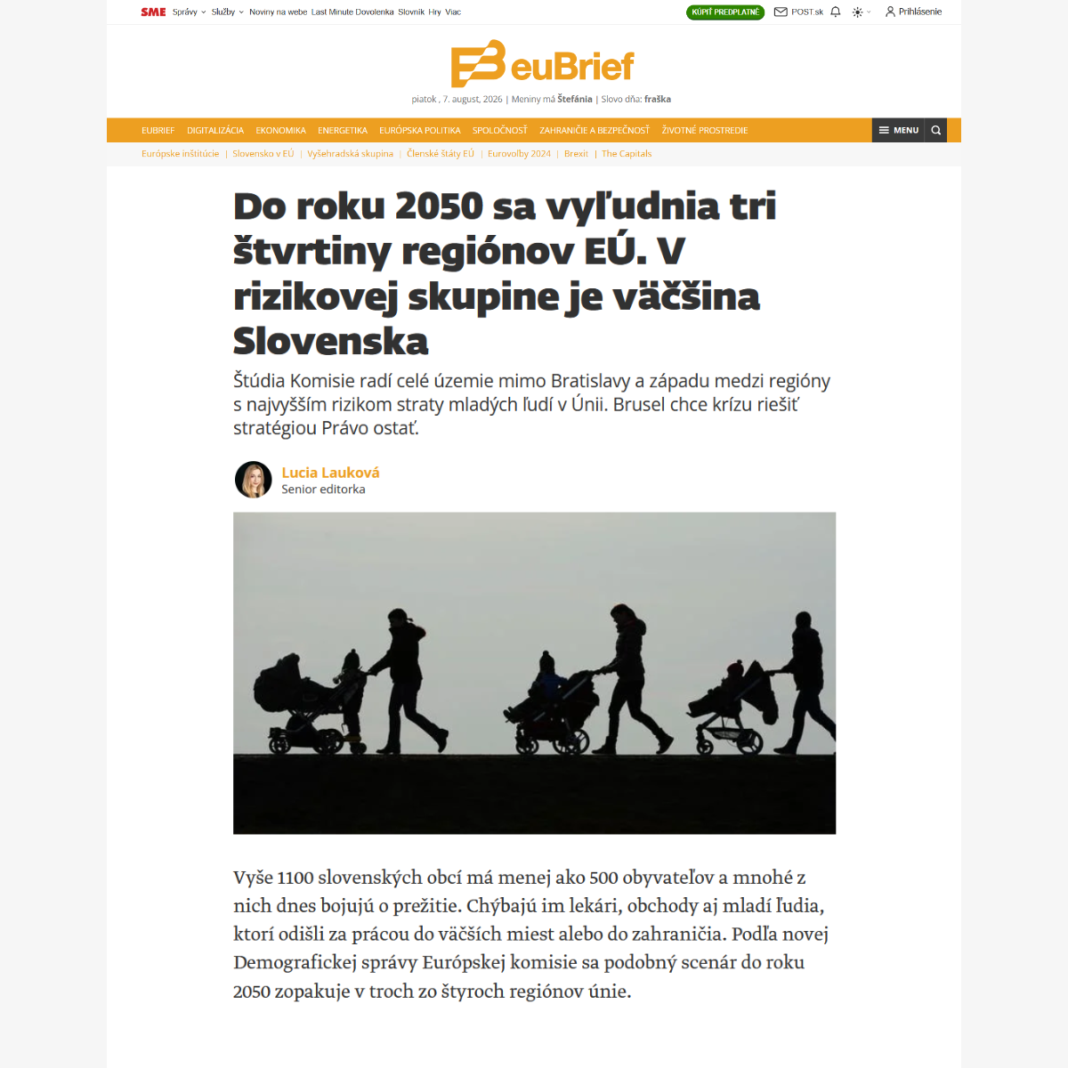 Od špirály skazy k regionálnemu reštartu: Martin Kahanec v článku euBrief o demografickej kríze slovenských regiónov