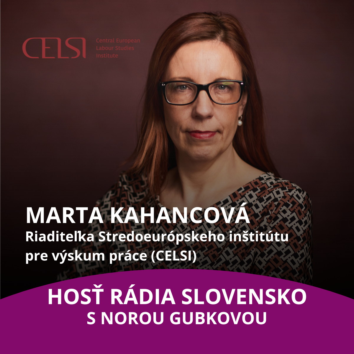 Marta Kahancová hosťkou Rádia Slovensko