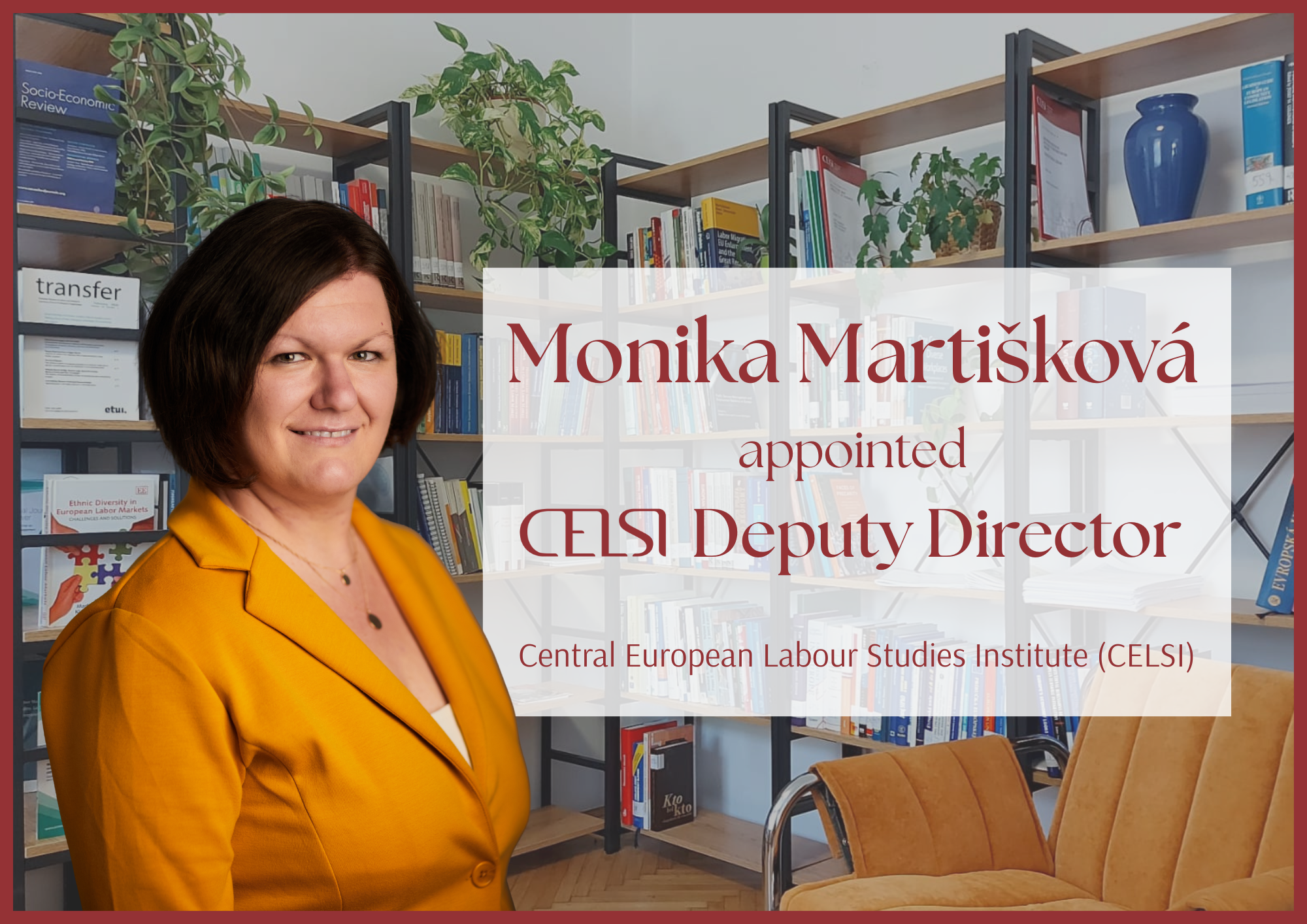 Monika Martišková bola vymenovaná zástupkyňou riaditeľa/ky CELSI